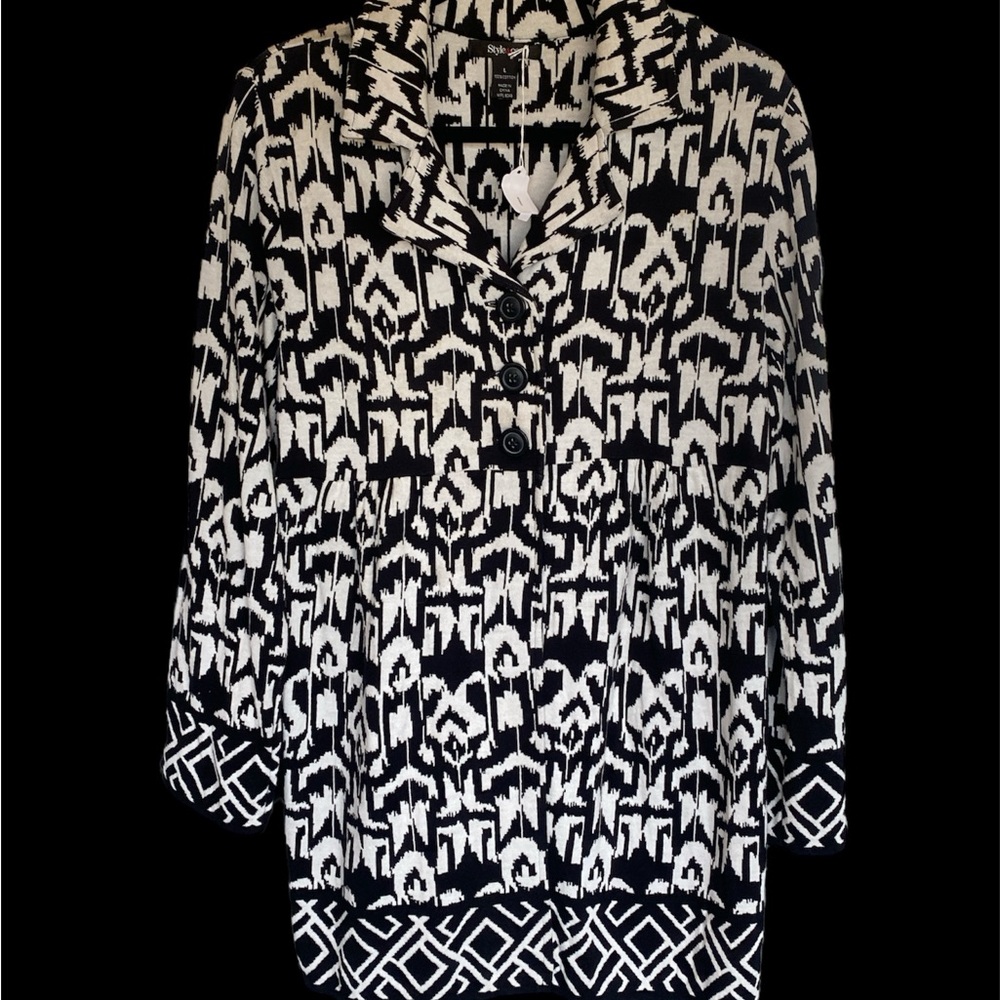 Black and White Patterned Jacket